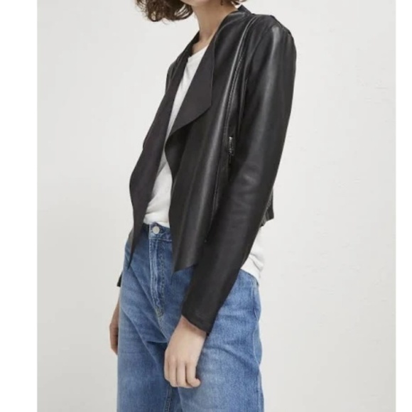 Faux Leather Waterfall Jacket | Poshmark